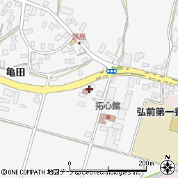 青森県弘前市熊嶋亀田170周辺の地図