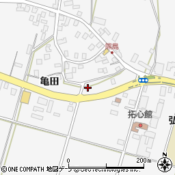 青森県弘前市熊嶋亀田166-6周辺の地図