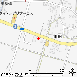 青森県弘前市熊嶋亀田48-6周辺の地図