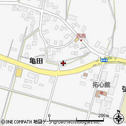 青森県弘前市熊嶋亀田166周辺の地図