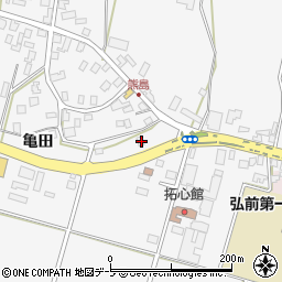 青森県弘前市熊嶋亀田101-3周辺の地図