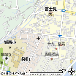 青森県弘前市袋町69周辺の地図