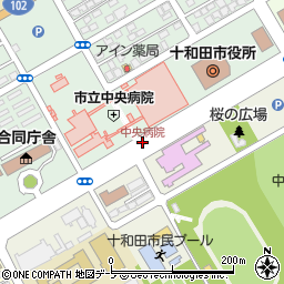 中央病院周辺の地図