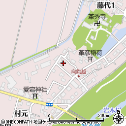 青森県弘前市駒越村元55-2周辺の地図