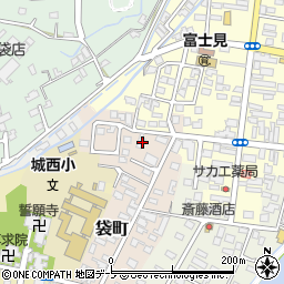 青森県弘前市袋町69-2周辺の地図