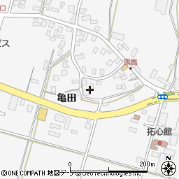 青森県弘前市熊嶋亀田周辺の地図