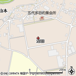 青森県弘前市五代沼田周辺の地図