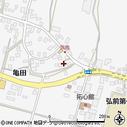 青森県弘前市熊嶋亀田103周辺の地図