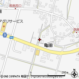 青森県弘前市熊嶋亀田155周辺の地図