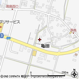 青森県弘前市熊嶋亀田25周辺の地図