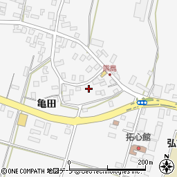 青森県弘前市熊嶋亀田121周辺の地図