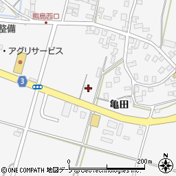 青森県弘前市熊嶋亀田82周辺の地図