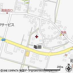 青森県弘前市熊嶋亀田128-1周辺の地図