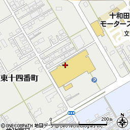 青森県十和田市東十四番町38周辺の地図