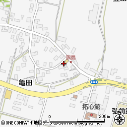 青森県弘前市熊嶋亀田107周辺の地図
