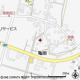 青森県弘前市熊嶋亀田128周辺の地図