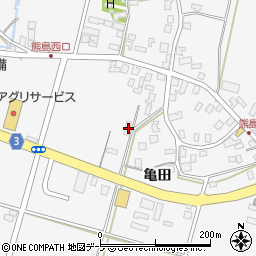 青森県弘前市熊嶋亀田45周辺の地図