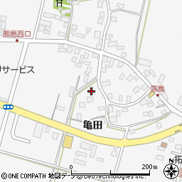 青森県弘前市熊嶋亀田127周辺の地図