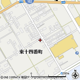 青森県十和田市東十四番町周辺の地図