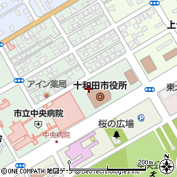 十和田市役所周辺の地図