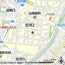 青森県弘前市宮川2丁目12-7周辺の地図