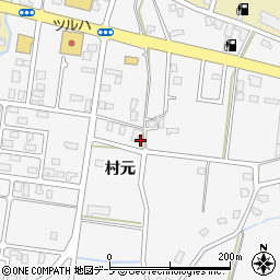 青森県弘前市一町田村元周辺の地図
