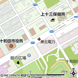 十和田市官庁街通り周辺の地図