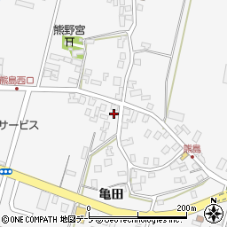 青森県弘前市熊嶋亀田1-1周辺の地図