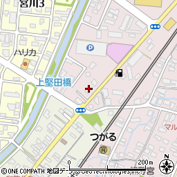 青森県弘前市堅田1丁目2周辺の地図