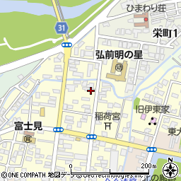 青森県弘前市紺屋町周辺の地図