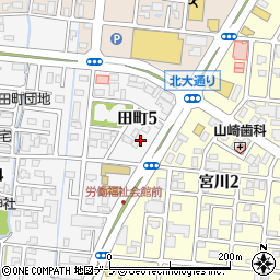 ファミリーマート弘前田町店周辺の地図