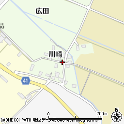 青森県平川市西野曽江周辺の地図