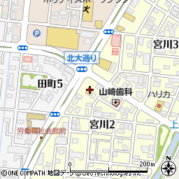 青森県弘前市宮川2丁目2-10周辺の地図