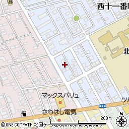 青森県十和田市西十一番町57-4周辺の地図