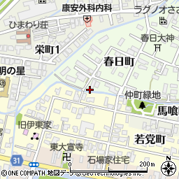 青森県弘前市春日町68周辺の地図
