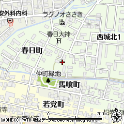 青森県弘前市春日町27周辺の地図