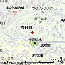 青森県弘前市春日町8周辺の地図