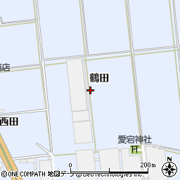 青森県弘前市境関鶴田周辺の地図
