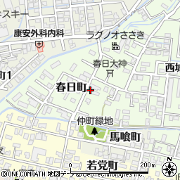 青森県弘前市春日町12周辺の地図
