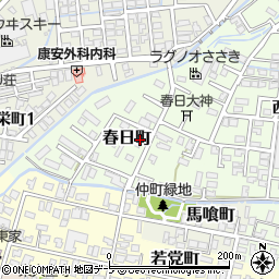青森県弘前市春日町9周辺の地図