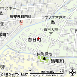 青森県弘前市春日町13-1周辺の地図