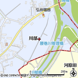 青森県弘前市境関川部周辺の地図