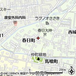 青森県弘前市春日町16-13周辺の地図