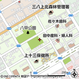 青森県十和田市西二番町周辺の地図