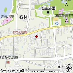青森県平川市猿賀石林18-7周辺の地図