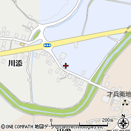 青森県弘前市八幡須崎52周辺の地図