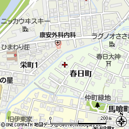 青森県弘前市春日町34-1周辺の地図