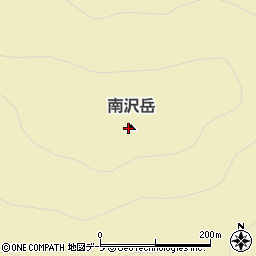 南沢岳周辺の地図
