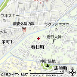 青森県弘前市春日町28周辺の地図