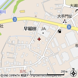 青森県弘前市五代早稲田530周辺の地図